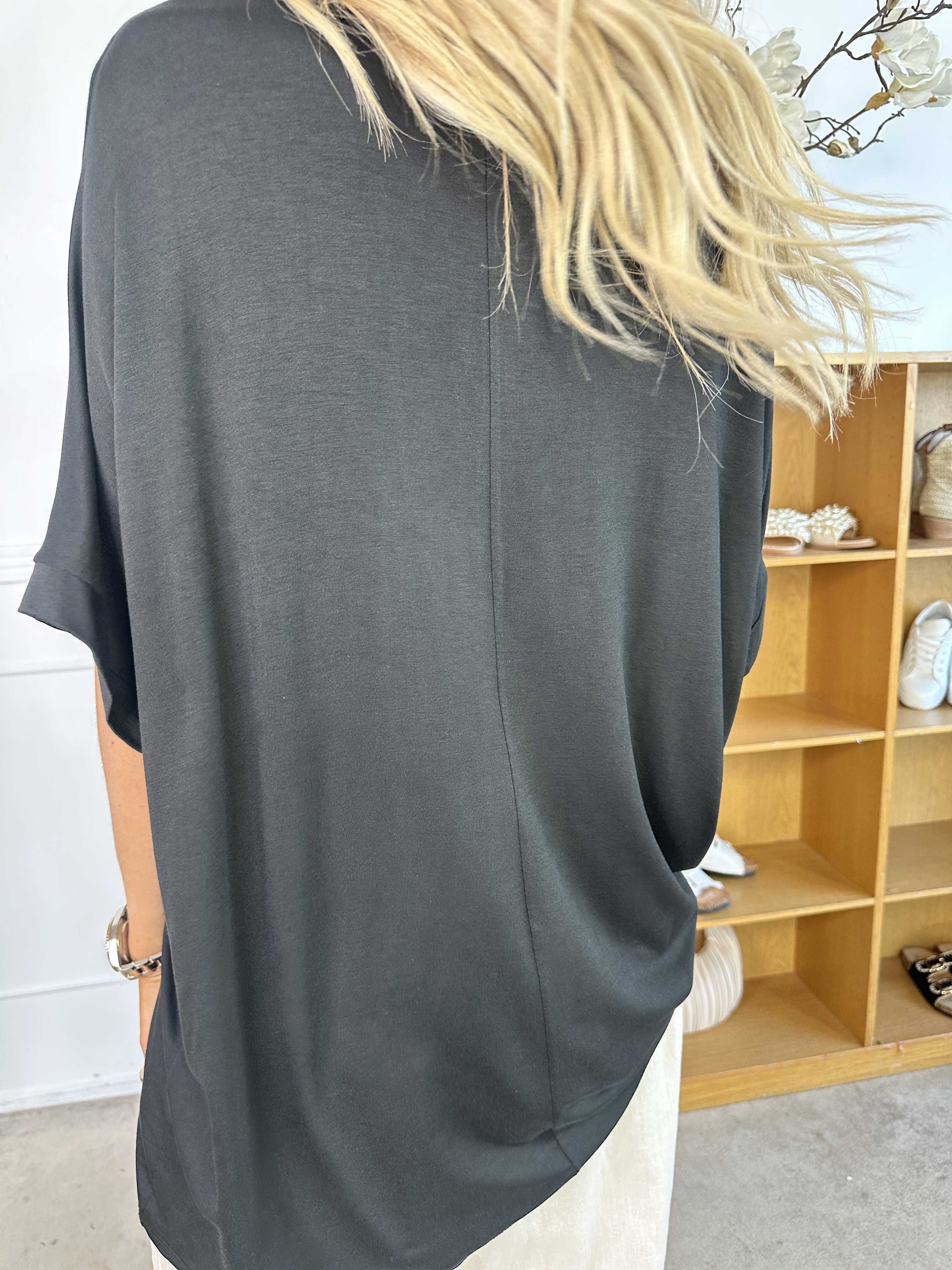 Reece - Blød t-shirt i viskose med similisten